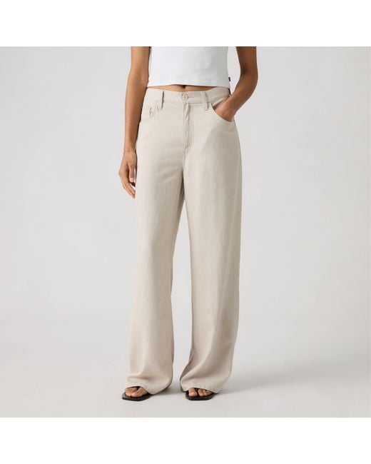 Levi's Natural Cinch Wide Leg Linen Trousers