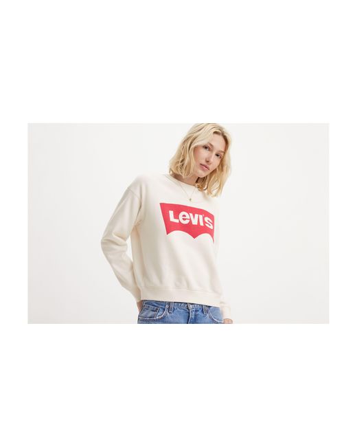 Levi's Black Signature sweatshirt mit rundhalsausschnitt und grafik