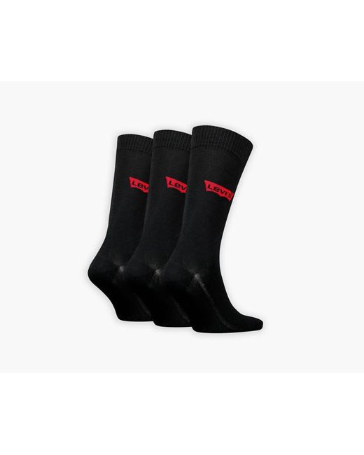 Chaussettes Standard En Coton Recyclé Logo Batwing Lot De 3 Levi's pour homme en coloris Black