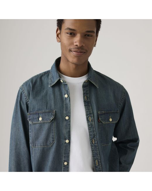 Levi's Jackson Worker Overshirt in het Blue voor heren