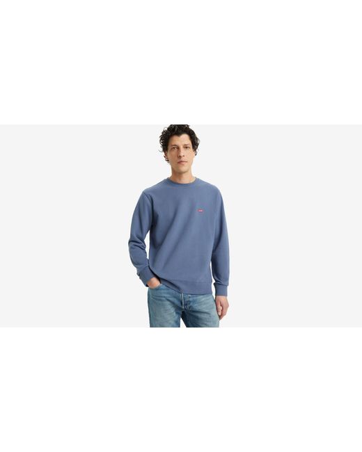 Levi's Blue Original Crew Neck Sweatshirt for men