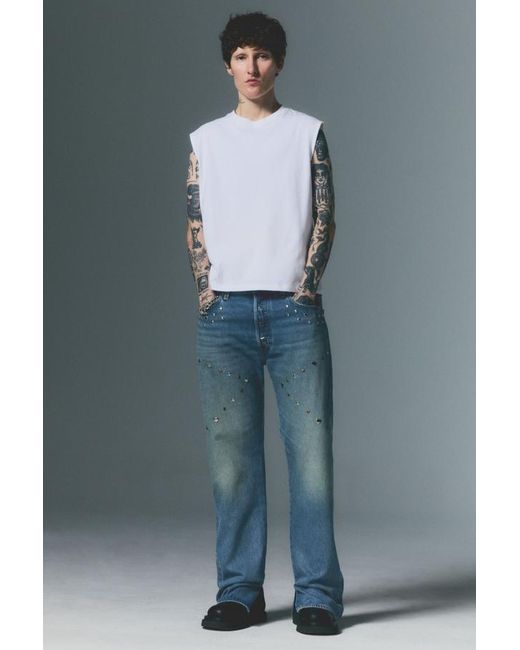 Levi's Gray Pride Road Worn 501 Jeans for men