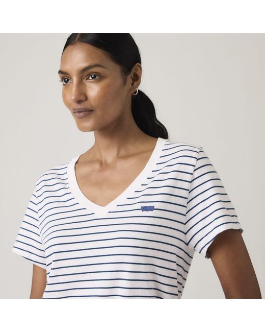 Levi's White Favorite Cotton V Neck Tee