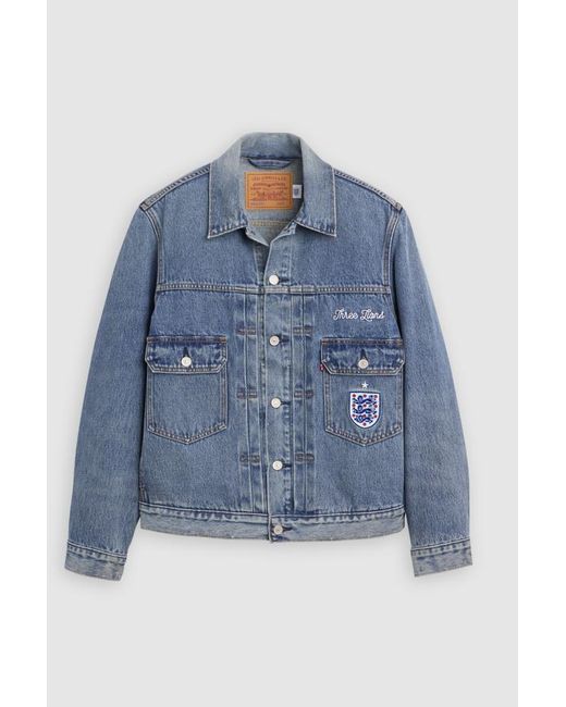 Levi's Blue England Football Type Ii Trucker Jacket for men