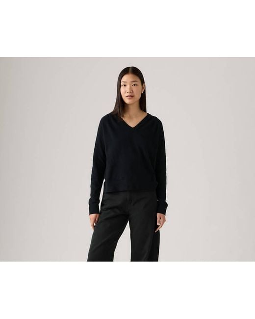 Levi's Supersoft Cardigan Met V Hals in het Black