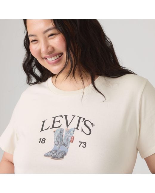 Levi's White Perfect Tee (Plus Size)