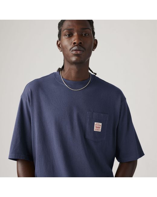 Levi's Workwear T Shirt in het Blue voor heren