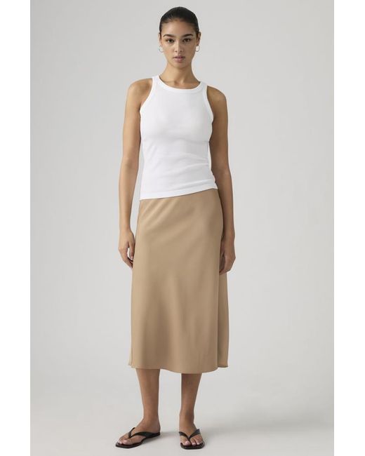 Levi's Natural Ariel Midi Slip Skirt