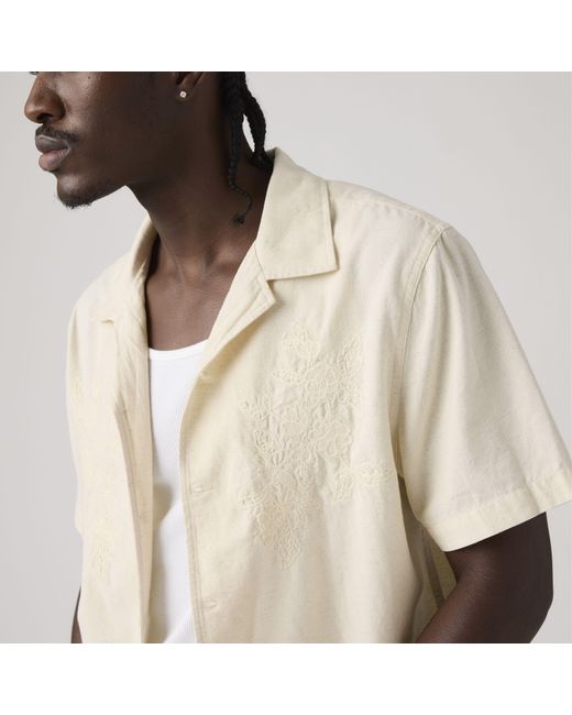Levi's Natural Sunset Camp Cotton Linen Shirt for men