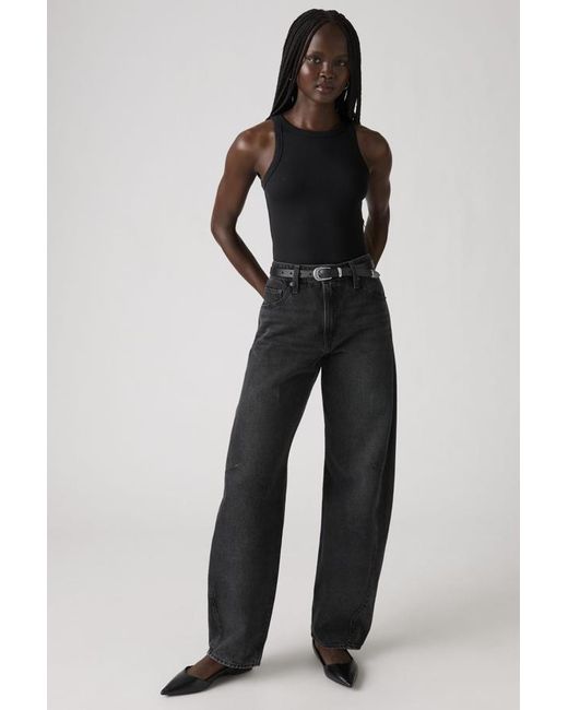 Levi's Black Baggy Dad Barrel Jeans