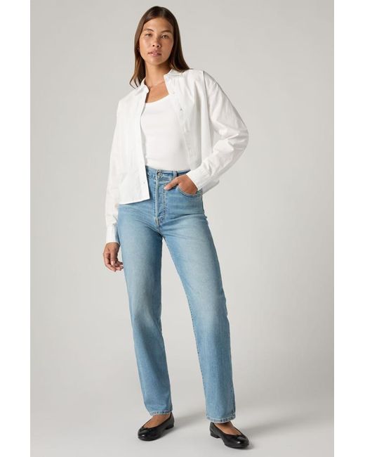 Levi's Blue Ribcage Straight Ankle Jeans