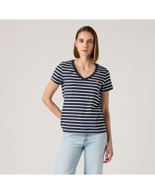 Camiseta De Cuello De Pico Perfect Levi's de color Blue
