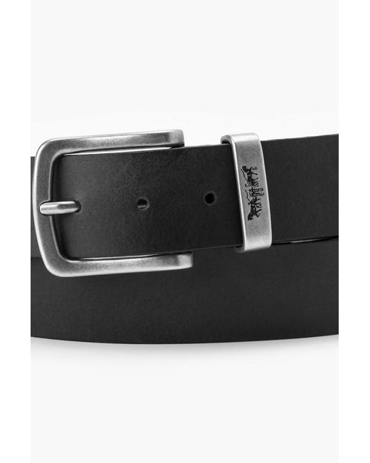 Levi's Black Metal Two Horse Keeper Belt for men