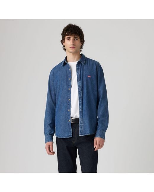 Levi's Battery Housemark Standard Overhemd in het Blue voor heren