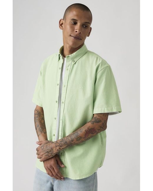 Levi's Green Short Sleeve Authentic Button Down Shirt for men