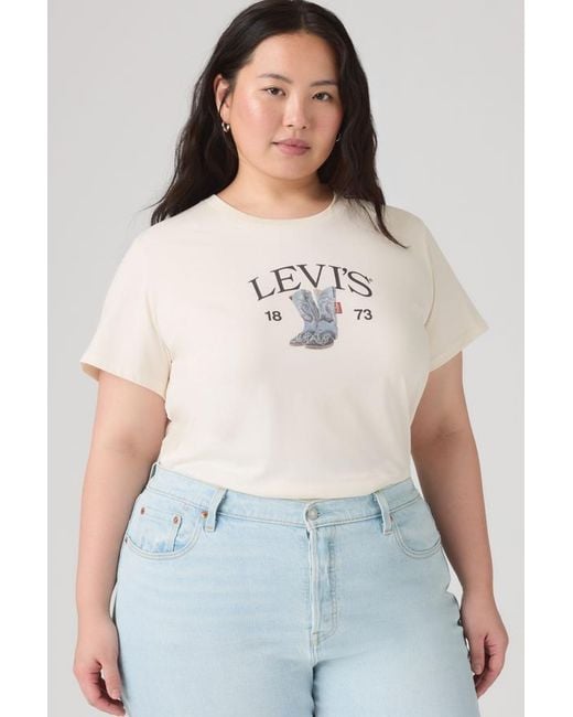 Levi's White Perfect Tee (Plus Size)