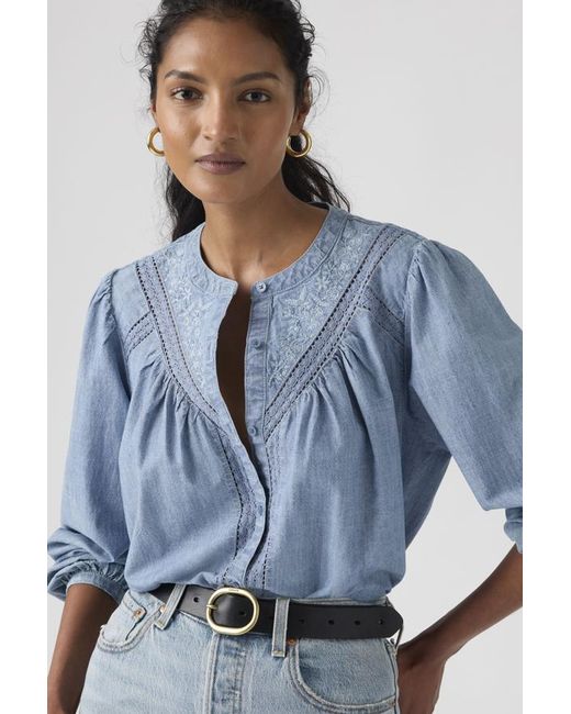 Levi's Blue Cleo Langarmbluse