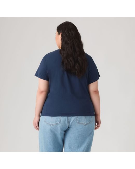 Perfect V Neck Tee (Plus Size) Levi's de color Blue