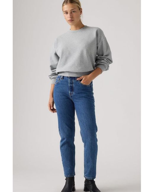 Levi's Blue 501 Original Cropped Jeans