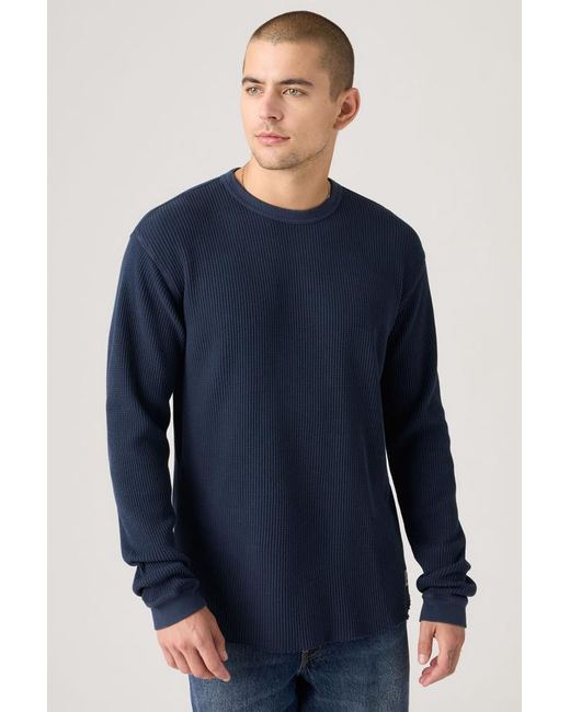 Levi's Blue Long Sleeve Relaxed Thermal Tee for men
