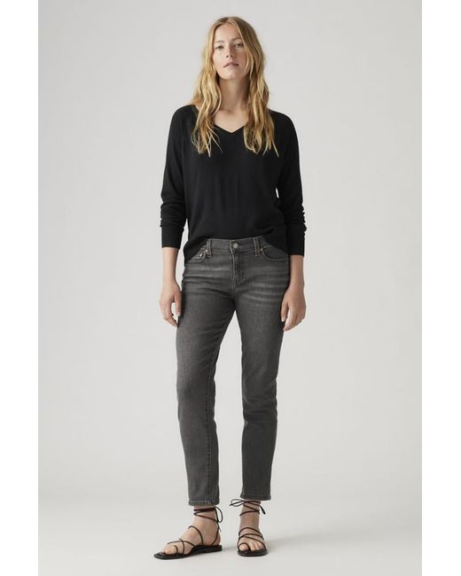 Levi's Black Mid Rise Boyfriend Jeans