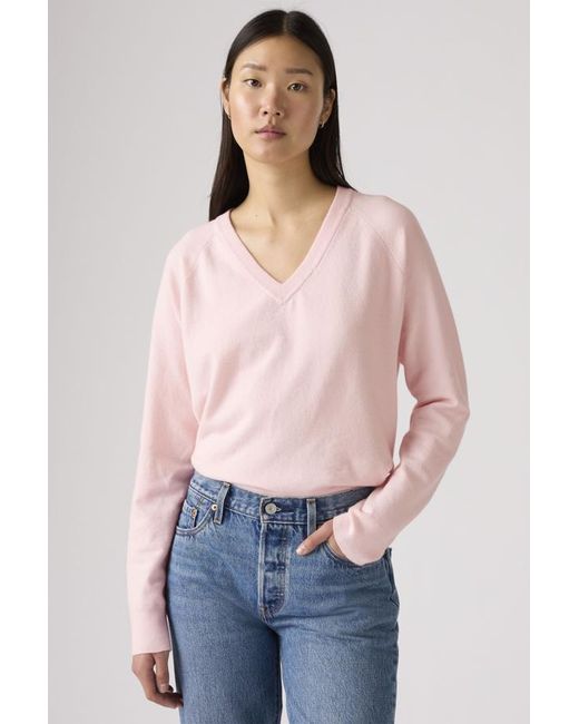Levi's Blue Supersoft V Neck Pullover Sweater