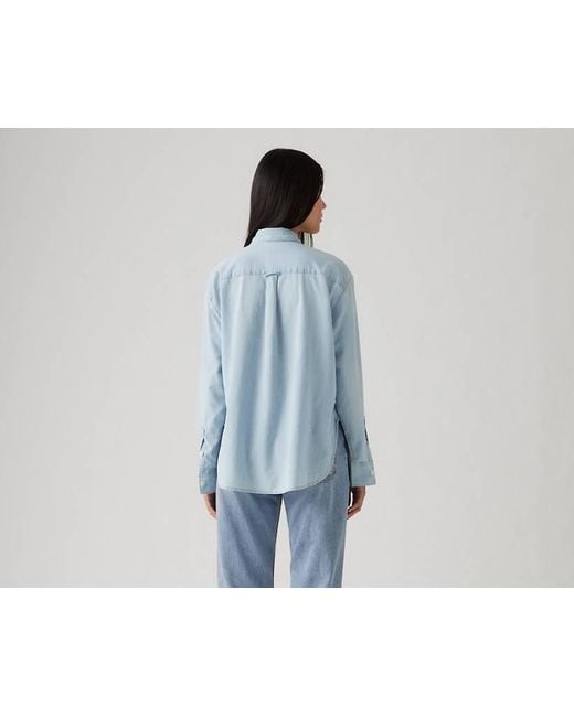 Camicia Harlie Boyfriend di Levi's in Blue