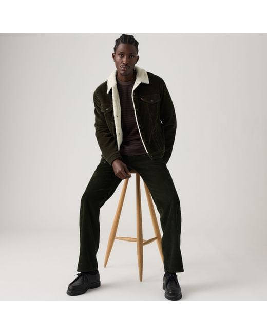 Levi's Black Corduroy Type Iii Sherpa Trucker Jacket for men