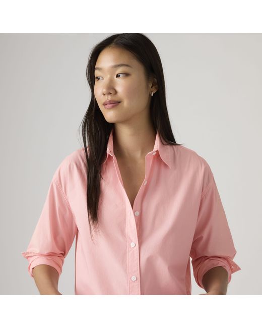 Levi's Pink Cropped Harlie Shirt