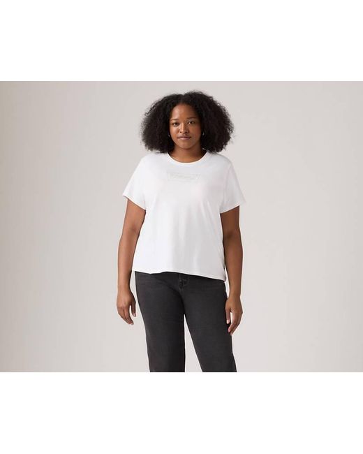 T Shirt Con Logo Perfect (Taglie Forti) di Levi's in White