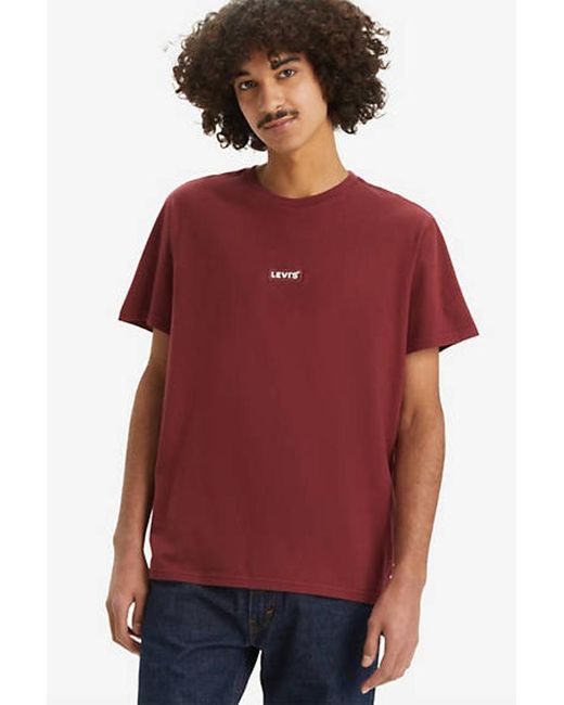 Levi's Red Relaxed Baby Tab Tee for men