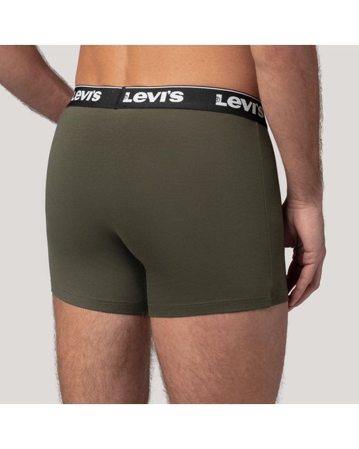 Repeat Logo Boxer Brief 3 Pack Levi's de hombre de color Black