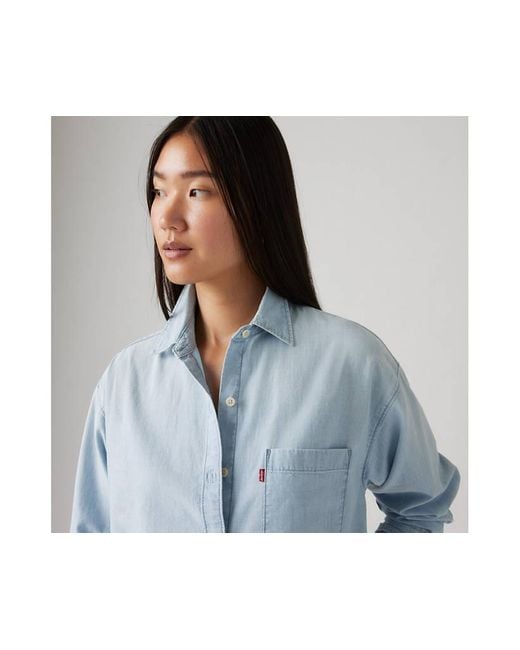 Camicia Harlie Boyfriend di Levi's in Blue
