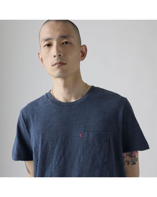 Levi's Classic Pocket Tee in het Blue voor heren