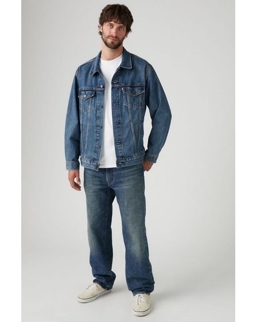 Levi's Blue 568 Loose Straight Jeans for men