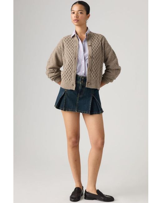 Levi's Multicolor Inverted Pleat Mini Skirt