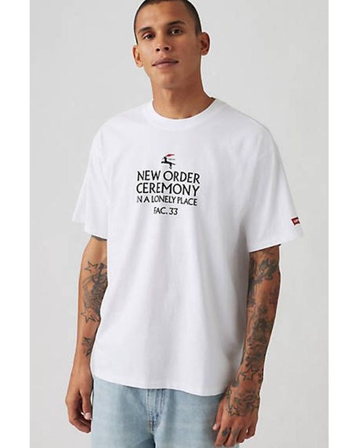 Levi's White New Order Band Tee for men