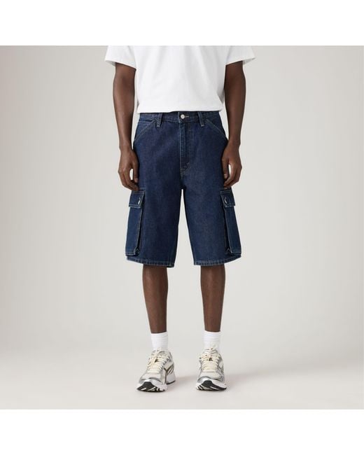 Levi's Blue 478 Baggy Cargo Shorts for men