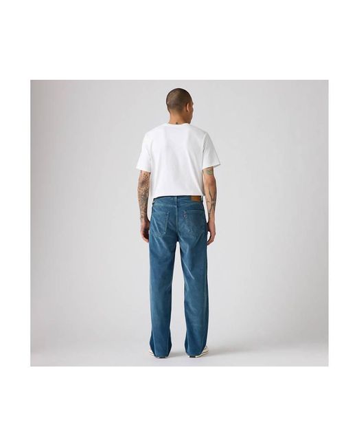 Levi's 568 Loose Straight Corduroy Broek in het Blue voor heren