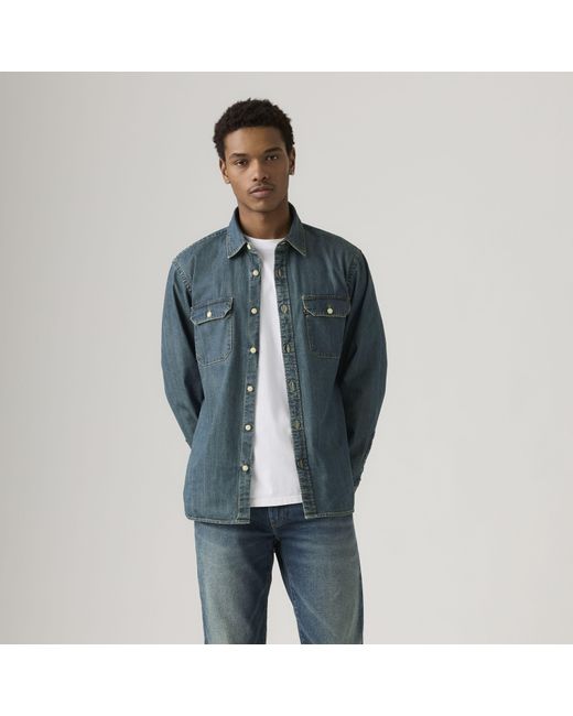 Levi's Jackson Worker Overshirt in het Blue voor heren