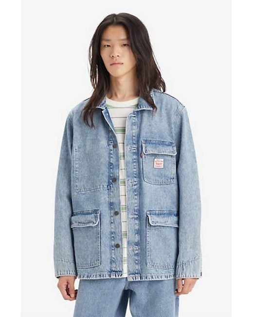 Levi's Broadway Engineer Coat in Black for Men | Lyst UK