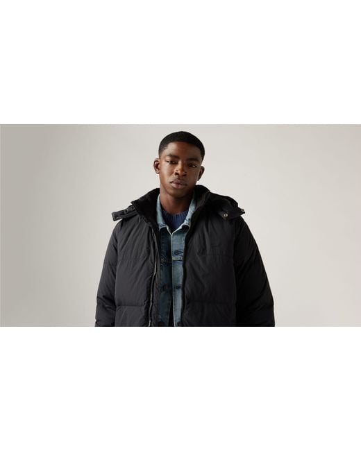 Levi's Black Rockridge Short Puffer for men