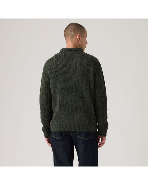 Mason Collared Quarter Zip Levi's de hombre de color Black