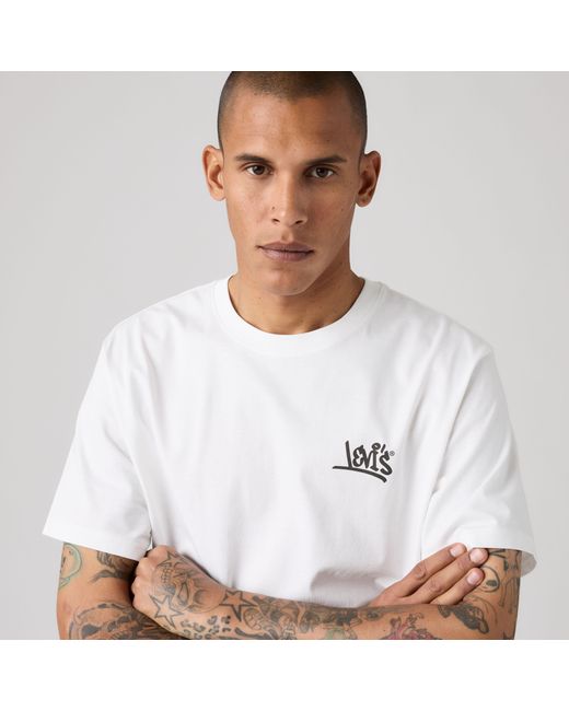 Levi's White Relaxed Fit Graphic Tee for men