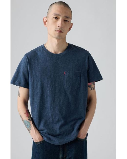 Levi's Classic T Shirt Met Zak in het Blue voor heren
