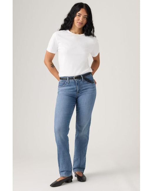Levi's Blue 314 Shaping Straight Jeans