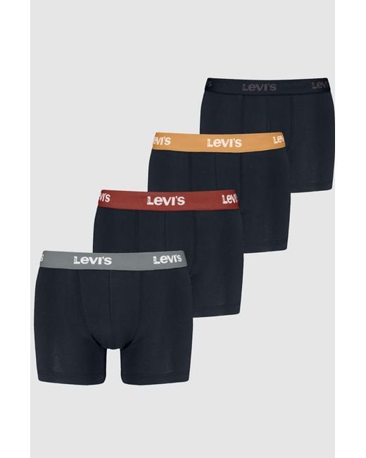 Levi's Blue Repeat Logo Boxer Brief 4 Pack for men