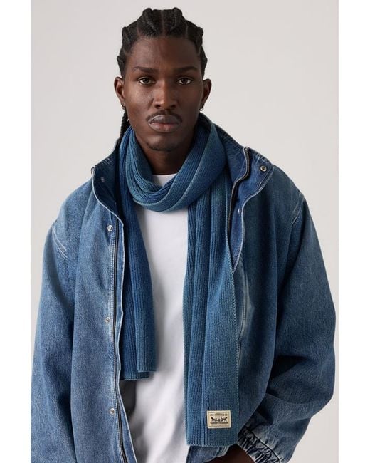 Levi's Blue Backpatch Scarf for men