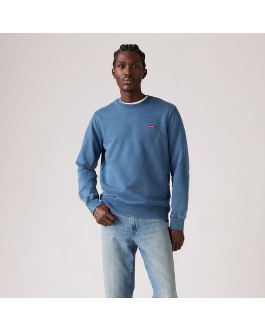 Levi's Blue Original Housemark Crewneck Sweatshirt for men