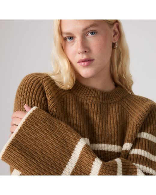 Levi's Brown Frida Wool Crewneck Sweater